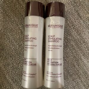 2X Keranique Scalp Stimulating Shampoo with Keratin Amino Complex 12 OZ SEALED
